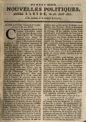 Nouvelles politiques (Nouvelles extraordinaires de divers endroits) Dienstag 28. April 1801