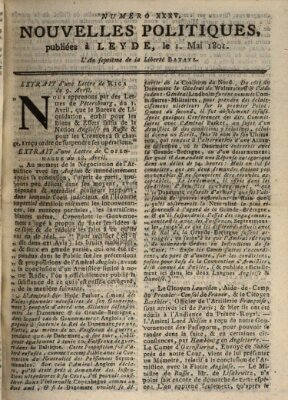 Nouvelles politiques (Nouvelles extraordinaires de divers endroits) Freitag 1. Mai 1801