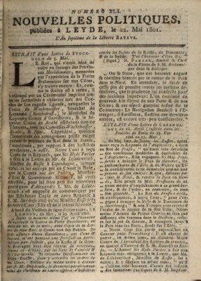 Nouvelles politiques (Nouvelles extraordinaires de divers endroits) Freitag 22. Mai 1801