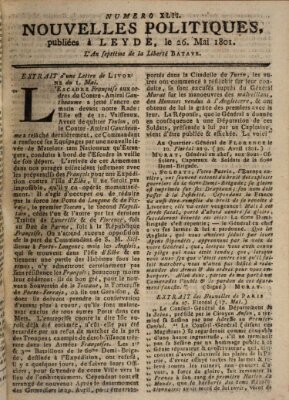 Nouvelles politiques (Nouvelles extraordinaires de divers endroits) Dienstag 26. Mai 1801