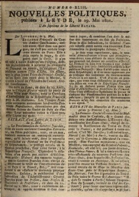 Nouvelles politiques (Nouvelles extraordinaires de divers endroits) Freitag 29. Mai 1801