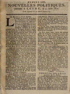 Nouvelles politiques (Nouvelles extraordinaires de divers endroits) Dienstag 4. August 1801