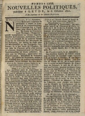 Nouvelles politiques (Nouvelles extraordinaires de divers endroits) Dienstag 6. Oktober 1801