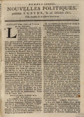 Nouvelles politiques (Nouvelles extraordinaires de divers endroits) Freitag 16. Oktober 1801