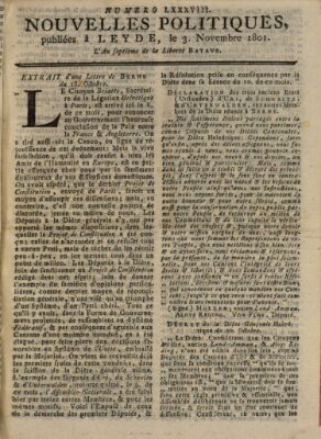 Nouvelles politiques (Nouvelles extraordinaires de divers endroits) Dienstag 3. November 1801