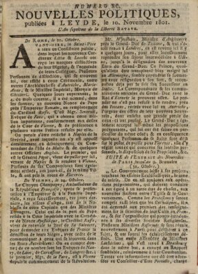 Nouvelles politiques (Nouvelles extraordinaires de divers endroits) Dienstag 10. November 1801