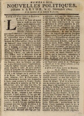 Nouvelles politiques (Nouvelles extraordinaires de divers endroits) Dienstag 17. November 1801