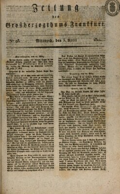 Zeitung des Großherzogthums Frankfurt (Frankfurter Ober-Post-Amts-Zeitung) Mittwoch 3. April 1811