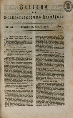 Zeitung des Großherzogthums Frankfurt (Frankfurter Ober-Post-Amts-Zeitung) Donnerstag 13. Juni 1811