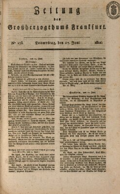 Zeitung des Großherzogthums Frankfurt (Frankfurter Ober-Post-Amts-Zeitung) Donnerstag 27. Juni 1811