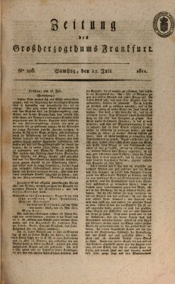 Zeitung des Großherzogthums Frankfurt (Frankfurter Ober-Post-Amts-Zeitung) Samstag 27. Juli 1811