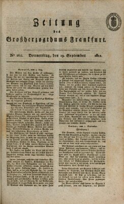 Zeitung des Großherzogthums Frankfurt (Frankfurter Ober-Post-Amts-Zeitung) Donnerstag 19. September 1811