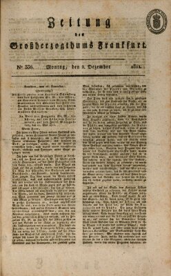 Zeitung des Großherzogthums Frankfurt (Frankfurter Ober-Post-Amts-Zeitung) Montag 2. Dezember 1811