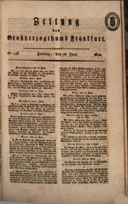 Zeitung des Großherzogthums Frankfurt (Frankfurter Ober-Post-Amts-Zeitung) Freitag 26. Juni 1812