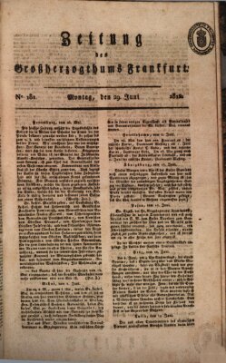 Zeitung des Großherzogthums Frankfurt (Frankfurter Ober-Post-Amts-Zeitung) Montag 29. Juni 1812