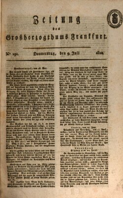 Zeitung des Großherzogthums Frankfurt (Frankfurter Ober-Post-Amts-Zeitung) Donnerstag 9. Juli 1812