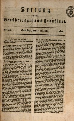 Zeitung des Großherzogthums Frankfurt (Frankfurter Ober-Post-Amts-Zeitung) Samstag 1. August 1812