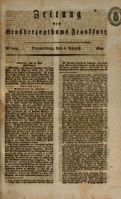 Zeitung des Großherzogthums Frankfurt (Frankfurter Ober-Post-Amts-Zeitung) Donnerstag 6. August 1812