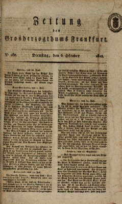 Zeitung des Großherzogthums Frankfurt (Frankfurter Ober-Post-Amts-Zeitung) Dienstag 6. Oktober 1812