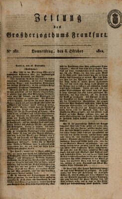 Zeitung des Großherzogthums Frankfurt (Frankfurter Ober-Post-Amts-Zeitung) Donnerstag 8. Oktober 1812