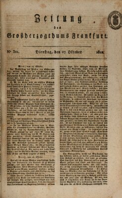 Zeitung des Großherzogthums Frankfurt (Frankfurter Ober-Post-Amts-Zeitung) Dienstag 27. Oktober 1812