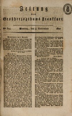 Zeitung des Großherzogthums Frankfurt (Frankfurter Ober-Post-Amts-Zeitung) Montag 9. November 1812