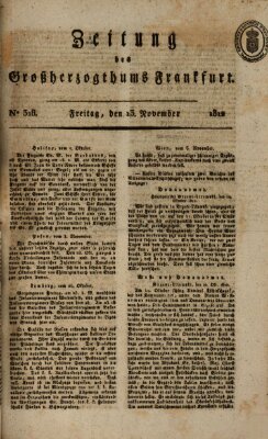 Zeitung des Großherzogthums Frankfurt (Frankfurter Ober-Post-Amts-Zeitung) Freitag 13. November 1812