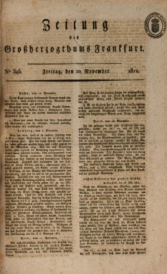 Zeitung des Großherzogthums Frankfurt (Frankfurter Ober-Post-Amts-Zeitung) Freitag 20. November 1812