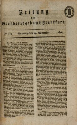 Zeitung des Großherzogthums Frankfurt (Frankfurter Ober-Post-Amts-Zeitung) Sonntag 29. November 1812