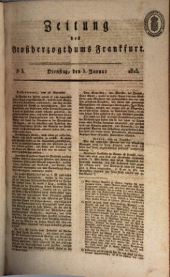 Zeitung des Großherzogthums Frankfurt (Frankfurter Ober-Post-Amts-Zeitung) Dienstag 5. Januar 1813