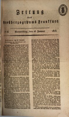 Zeitung des Großherzogthums Frankfurt (Frankfurter Ober-Post-Amts-Zeitung) Donnerstag 28. Januar 1813