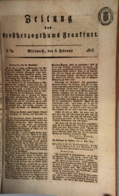 Zeitung des Großherzogthums Frankfurt (Frankfurter Ober-Post-Amts-Zeitung) Mittwoch 3. Februar 1813