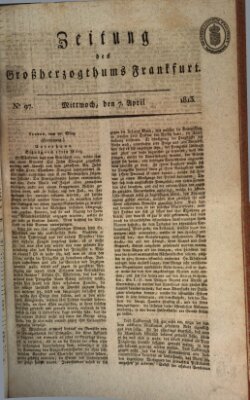 Zeitung des Großherzogthums Frankfurt (Frankfurter Ober-Post-Amts-Zeitung) Mittwoch 7. April 1813