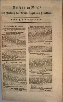 Zeitung des Großherzogthums Frankfurt (Frankfurter Ober-Post-Amts-Zeitung) Samstag 26. Juni 1813