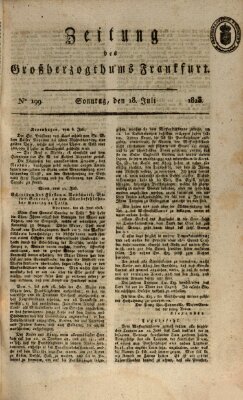 Zeitung des Großherzogthums Frankfurt (Frankfurter Ober-Post-Amts-Zeitung) Sonntag 18. Juli 1813