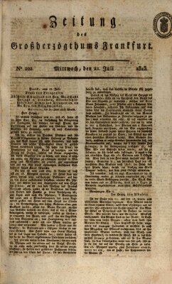 Zeitung des Großherzogthums Frankfurt (Frankfurter Ober-Post-Amts-Zeitung) Mittwoch 21. Juli 1813