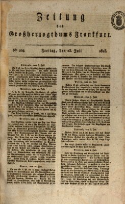 Zeitung des Großherzogthums Frankfurt (Frankfurter Ober-Post-Amts-Zeitung) Freitag 23. Juli 1813