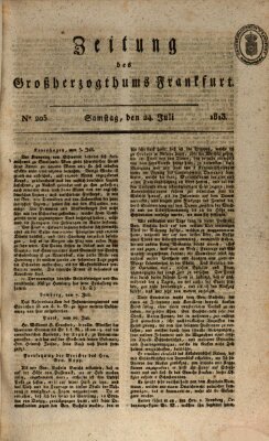 Zeitung des Großherzogthums Frankfurt (Frankfurter Ober-Post-Amts-Zeitung) Samstag 24. Juli 1813