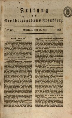 Zeitung des Großherzogthums Frankfurt (Frankfurter Ober-Post-Amts-Zeitung) Montag 26. Juli 1813