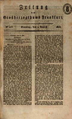 Zeitung des Großherzogthums Frankfurt (Frankfurter Ober-Post-Amts-Zeitung) Sonntag 1. August 1813