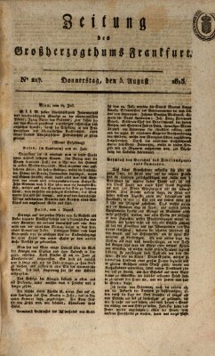 Zeitung des Großherzogthums Frankfurt (Frankfurter Ober-Post-Amts-Zeitung) Donnerstag 5. August 1813