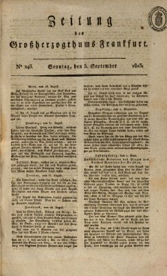 Zeitung des Großherzogthums Frankfurt (Frankfurter Ober-Post-Amts-Zeitung) Sonntag 5. September 1813