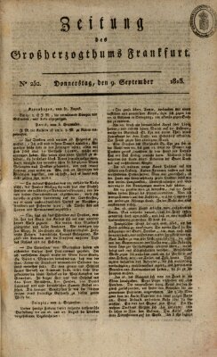 Zeitung des Großherzogthums Frankfurt (Frankfurter Ober-Post-Amts-Zeitung) Donnerstag 9. September 1813