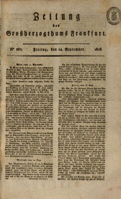 Zeitung des Großherzogthums Frankfurt (Frankfurter Ober-Post-Amts-Zeitung) Freitag 24. September 1813