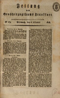 Zeitung des Großherzogthums Frankfurt (Frankfurter Ober-Post-Amts-Zeitung) Mittwoch 6. Oktober 1813