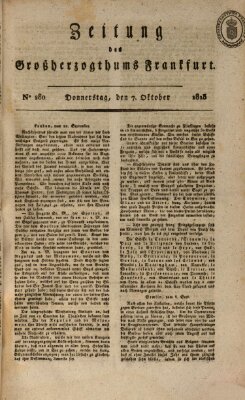 Zeitung des Großherzogthums Frankfurt (Frankfurter Ober-Post-Amts-Zeitung) Donnerstag 7. Oktober 1813