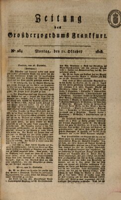 Zeitung des Großherzogthums Frankfurt (Frankfurter Ober-Post-Amts-Zeitung) Montag 11. Oktober 1813