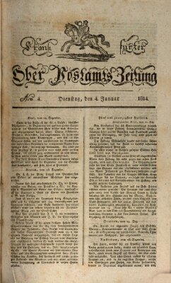 Frankfurter Ober-Post-Amts-Zeitung Dienstag 4. Januar 1814