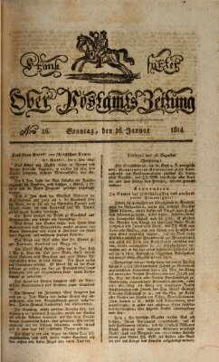 Frankfurter Ober-Post-Amts-Zeitung Sonntag 16. Januar 1814