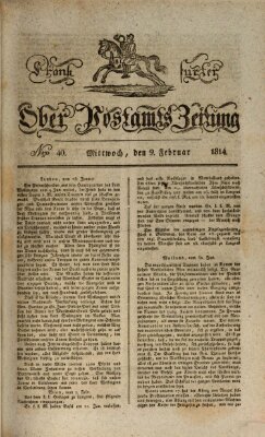 Frankfurter Ober-Post-Amts-Zeitung Mittwoch 9. Februar 1814